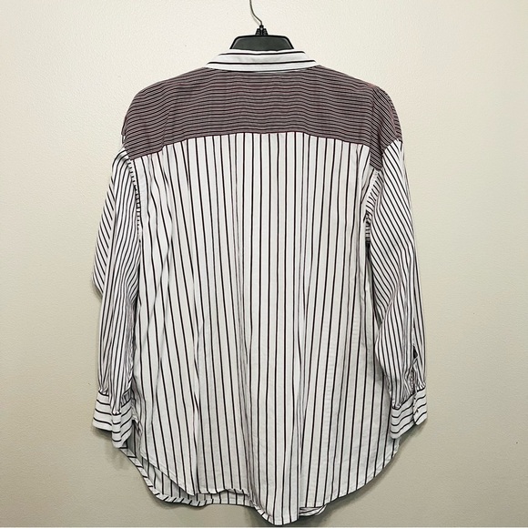 Ralph Lauren Womens 3X Red White Blue Striped Button Down Long Sleeve Shirt - Picture 6 of 7